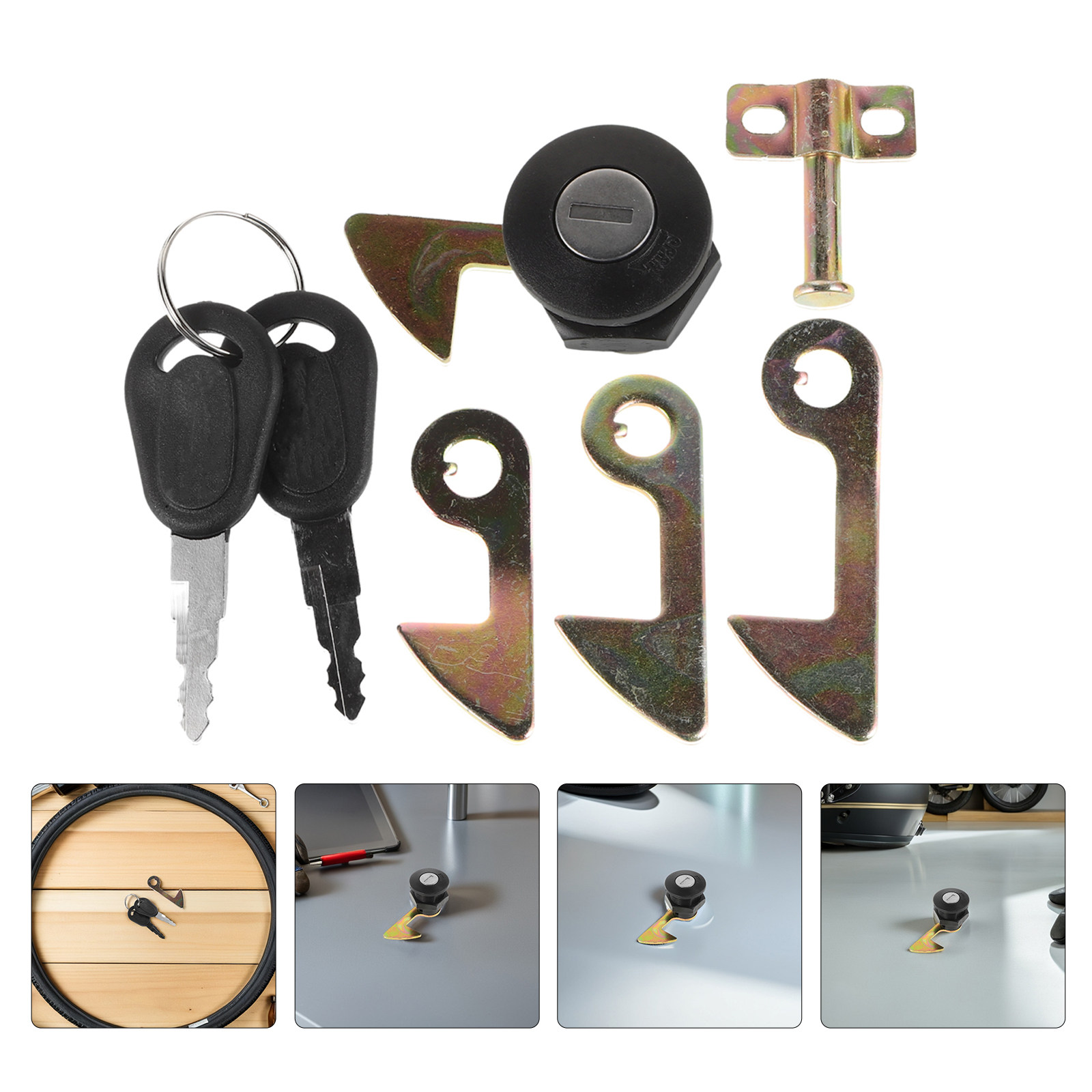 Lockbox Key Secure - 2-delige set elektrische motorfiets kofferbaksloten, weerbestendig