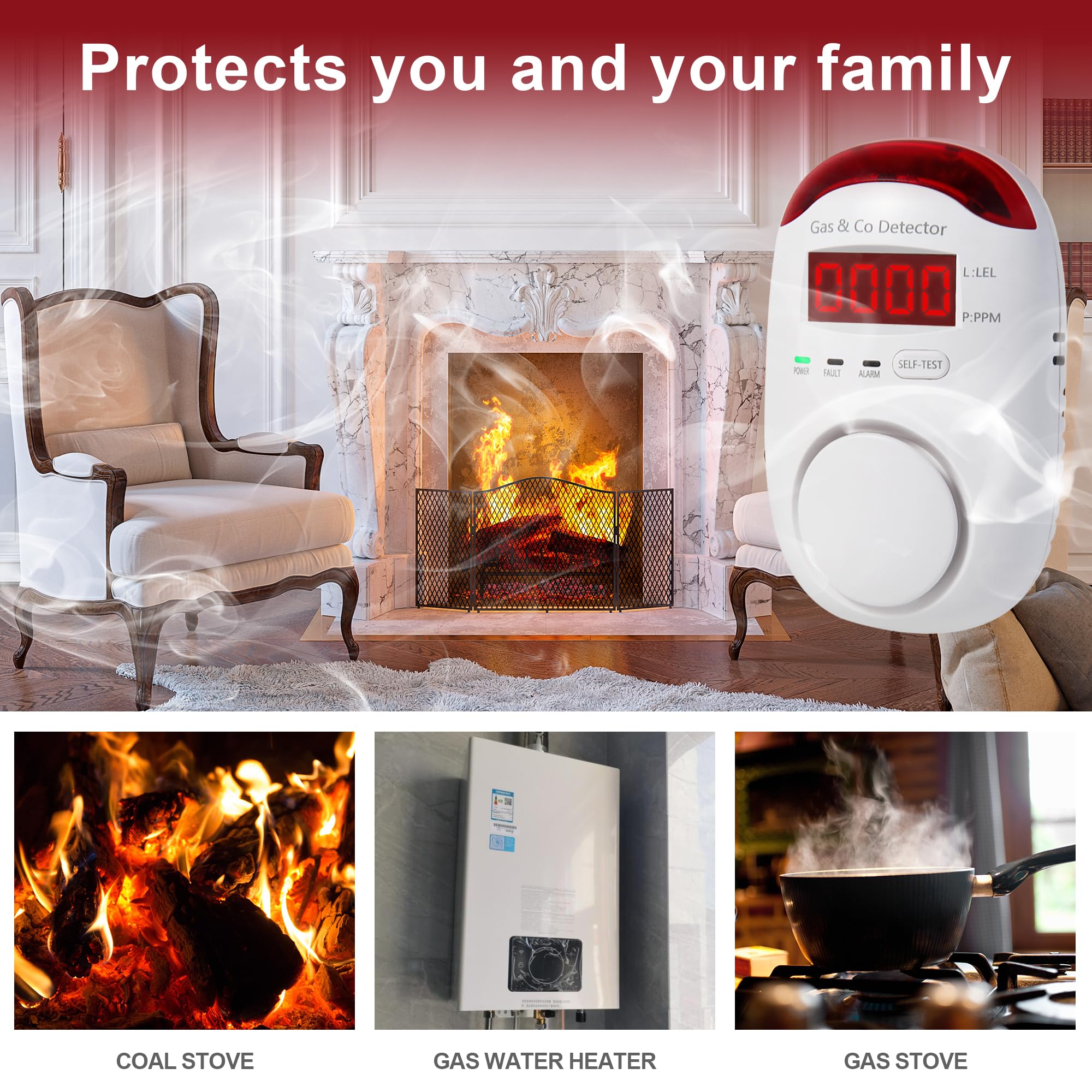 Gecombineerde gas- en koolmono - Co Detector Plug recensie en prijs